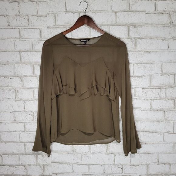 Express long sleeve polyester blouse - Picture 1 of 12